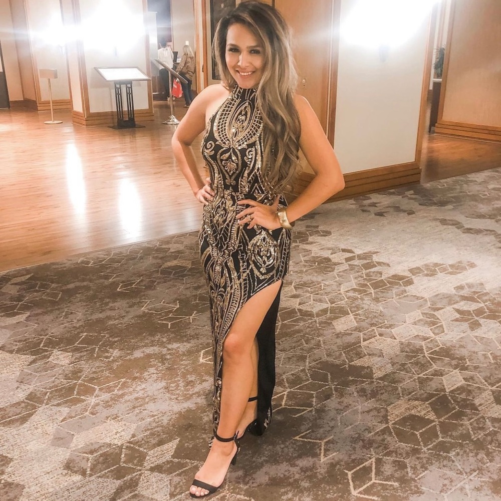 Black and Gold Dress